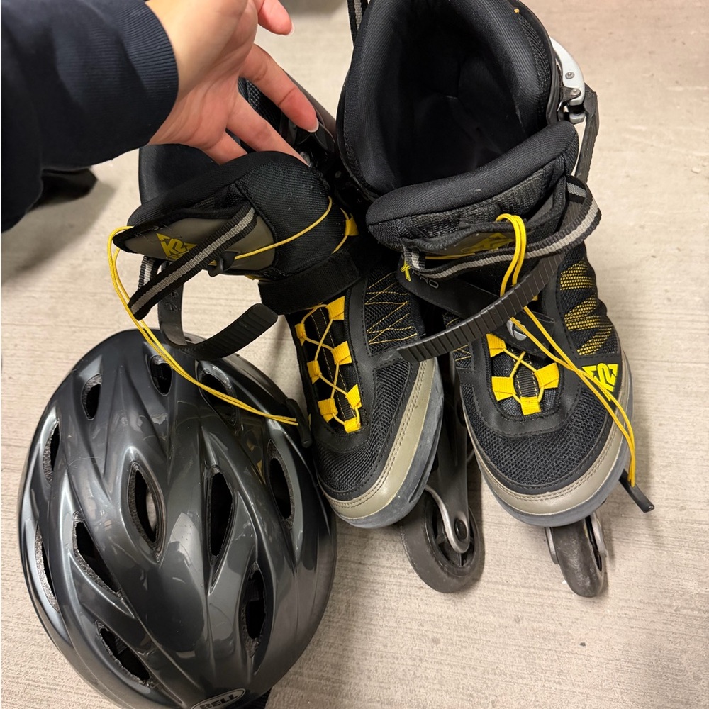 Black and Yellow Rollerblades